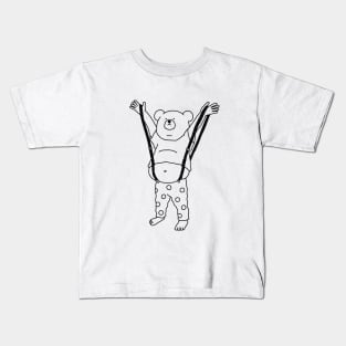 Suspenders Bear Kids T-Shirt